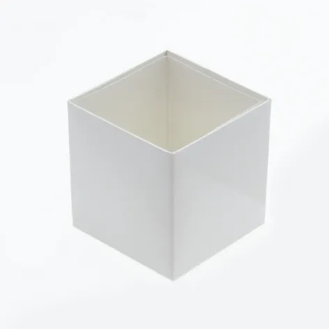 Cube Box White Gloss Folding Base - Pack of 25